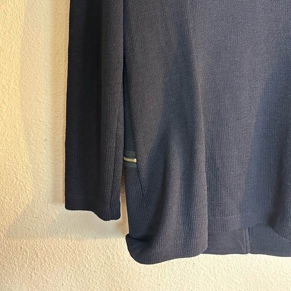 St. John by Marie Gray Black Jacket Blazer Zip Front Knit Women’s Size 4 - Picture 5 of 9